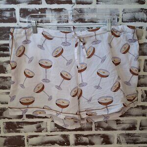 Crafted by Mahogany XL Pajama Shorts Espresso Martinis Drawstring